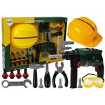 Set scule de joaca pentru copii, bormasina cu burghiu, casca si accesorii MCT 7569 fotografia produsului