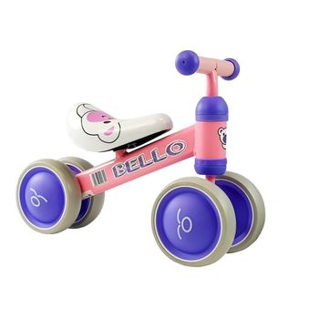 Bicicleta Fara Pedale, Cu Roti Duble, Pentru Copii, Pink Bello MCT 5262
