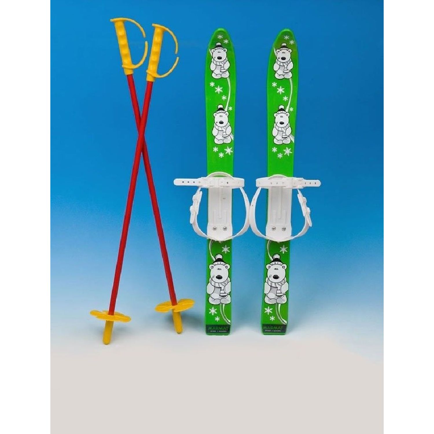Schiuri mici pentru copii, Marmat-MCT, verde, 70 cm fotografia produsului