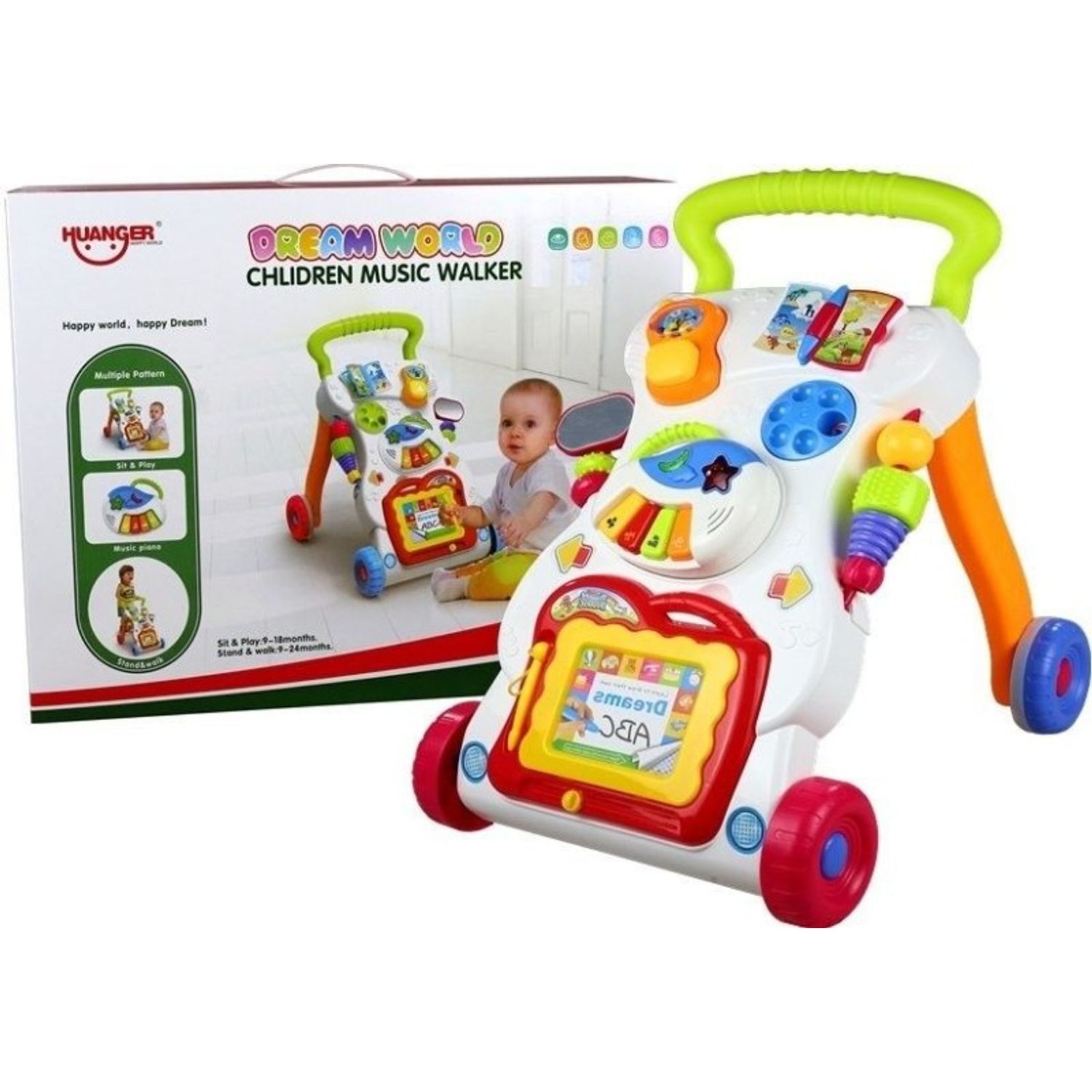 Antepremergator multifunctional pentru bebe, cu centru de activitati, multicolor MCT 2222 fotografia produsului View 2 L