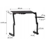 Stand pentru laptop, reglabil, 4-49 cm, Springos fotografia produsului View 5 S