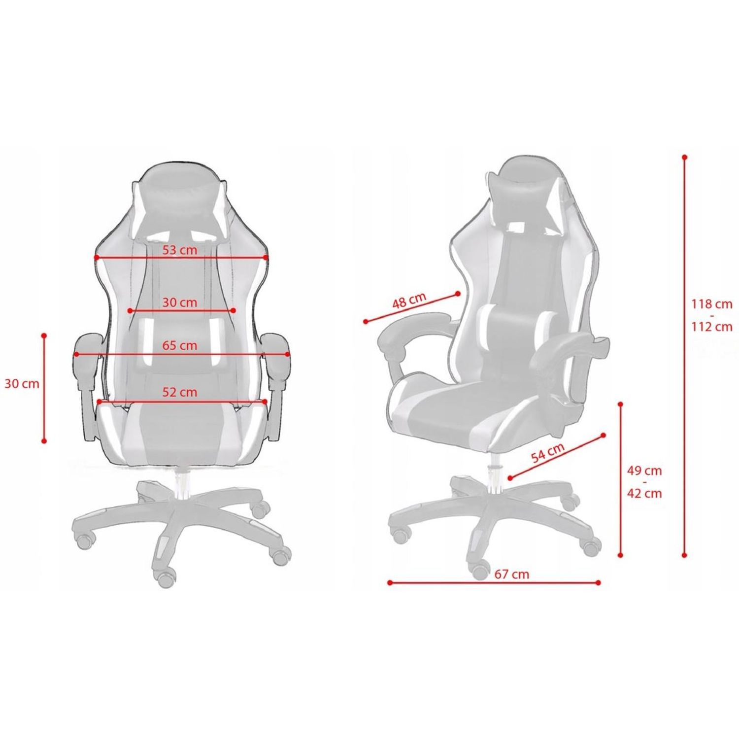 Scaun de gaming verde-negru fotografia produsului View 2 L