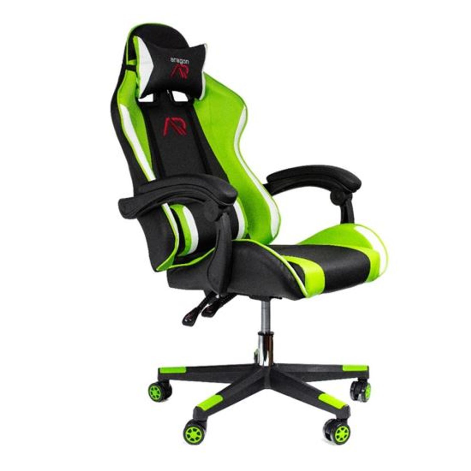 Scaun de gaming verde-negru fotografia produsului