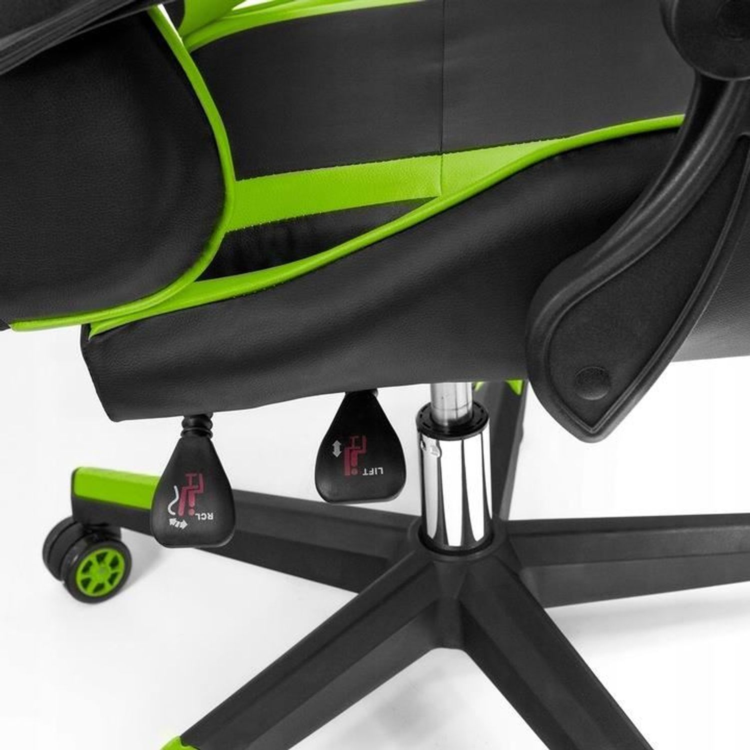 Scaun de gaming verde-negru fotografia produsului View 6 L
