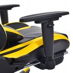 Scaun de gaming galben-negru cu suport de picioare fotografia produsului View 6 S