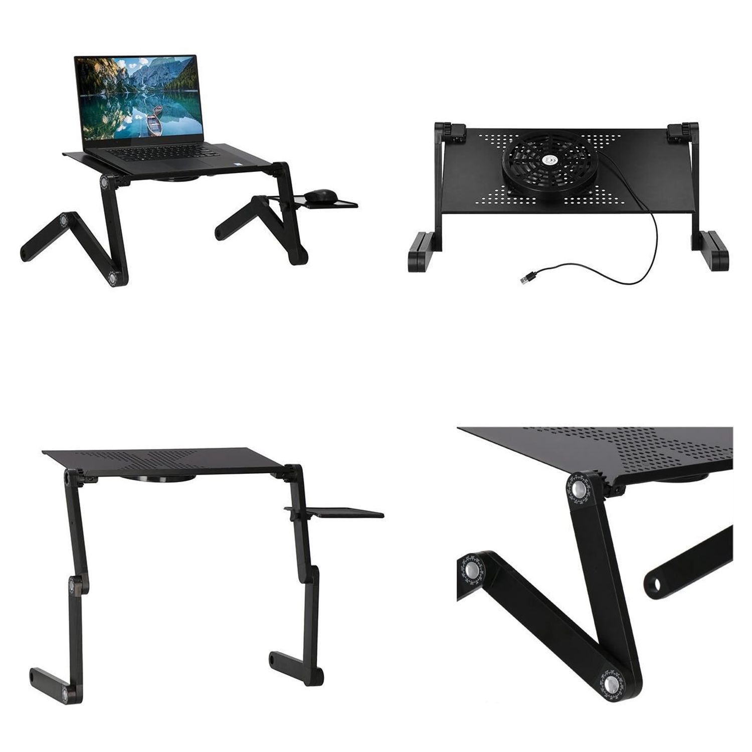 Stand pentru laptop, reglabil, 4-49 cm, Springos fotografia produsului View 6 L
