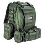 Ghiozdan/rucsac turistic, 4 in 1, model Survival, verde inchis, NEO fotografia produsului