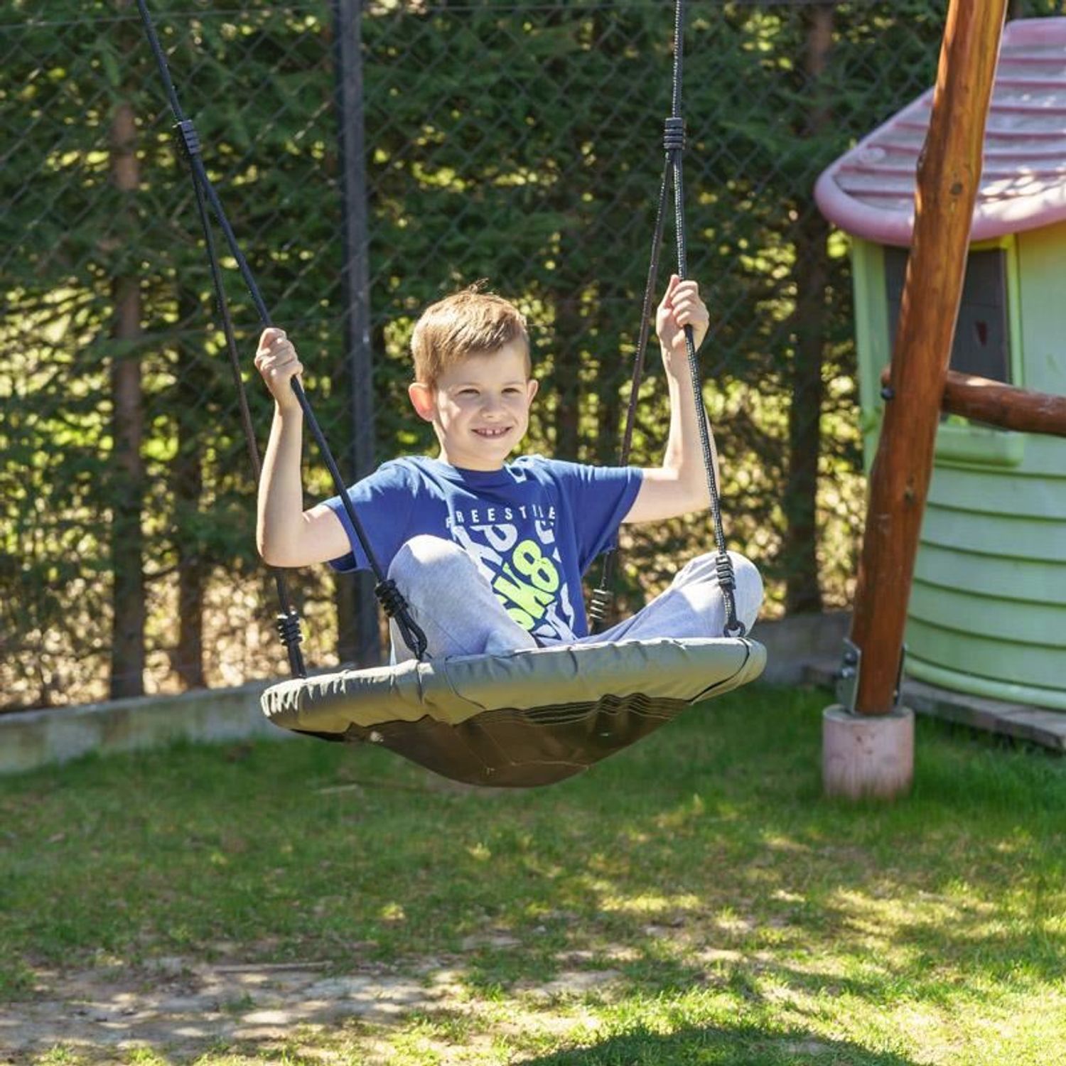 Leagan suspendat, cuib de barza, antracit, max 100 kg,65 cm fotografia produsului View 3 L