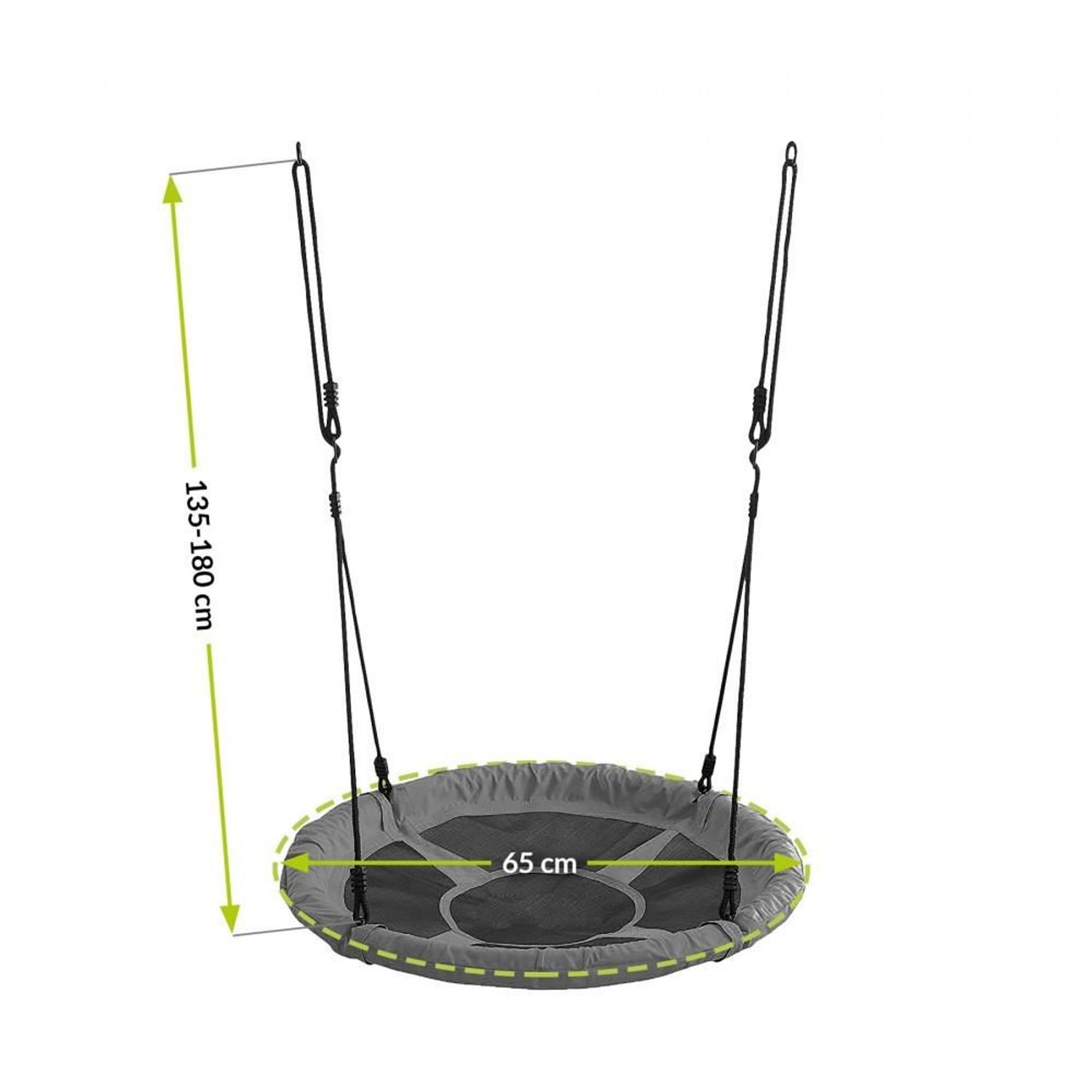 Leagan suspendat, cuib de barza, antracit, max 100 kg,65 cm fotografia produsului View 2 L