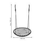 Leagan suspendat, cuib de barza, negru, max 120 kg, 100 cm fotografia produsului View 4 S