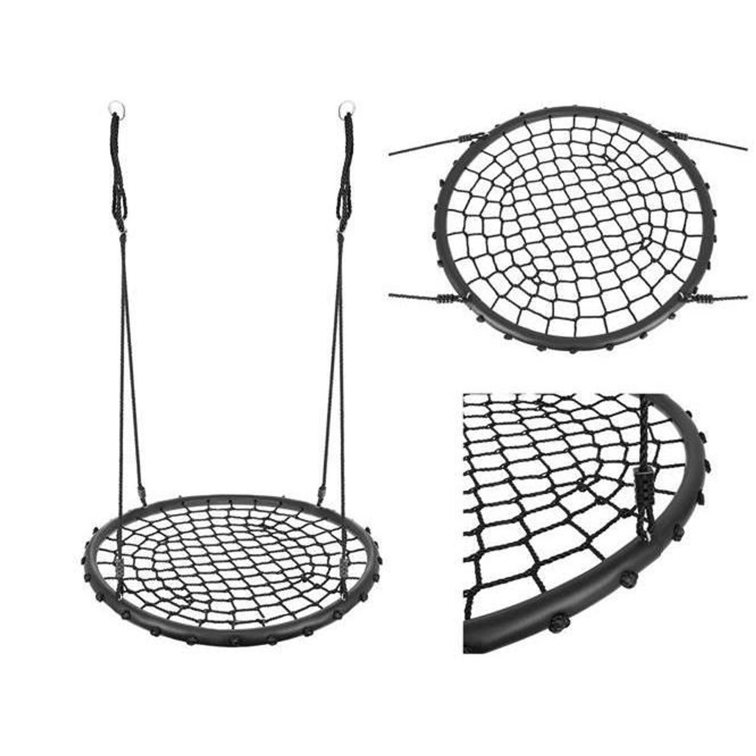 Leagan suspendat, cuib de barza, negru, max 120 kg, 100 cm fotografia produsului View 5 L