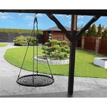 Leagan suspendat, cuib de barza, negru, max 120 kg, 100 cm fotografia produsului View 6 S