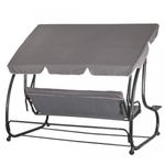 Balansoar gradina, 4 locuri, gri, 220x120x162 cm, functie pat, Linda fotografia produsului View 4 S