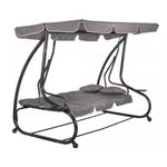 Balansoar gradina, 4 locuri, gri, 220x120x162 cm, functie pat, Linda fotografia produsului View 2 S