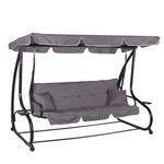 Balansoar gradina, 4 locuri, gri, 220x120x162 cm, functie pat, Linda fotografia produsului