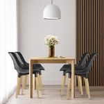 Scaun stil scandinav, PP, lemn, max 130 kg, negru, 45x55x77 cm, Davis fotografia produsului View 7 S