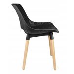 Scaun stil scandinav, PP, lemn, max 130 kg, negru, 45x55x77 cm, Davis fotografia produsului View 5 S
