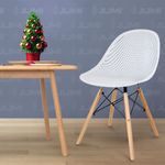 Scaun stil scandinav, PP, lemn, alb, 45x56x77 cm, Cava fotografia produsului View 9 S
