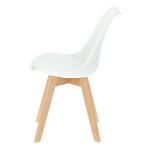 Scaun stil scandinav, sezut PU, alb, 485x54x82 cm, Oslo fotografia produsului View 4 S