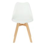 Scaun stil scandinav, sezut PU, alb, 485x54x82 cm, Oslo fotografia produsului View 5 S