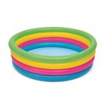 Piscina gonflabila pentru copii, rotunda, curcubeu, 157x46 cm, Bestway Rainbow fotografia produsului