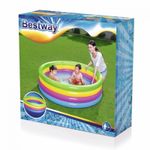 Piscina gonflabila pentru copii, rotunda, curcubeu, 157x46 cm, Bestway Rainbow fotografia produsului View 2 S