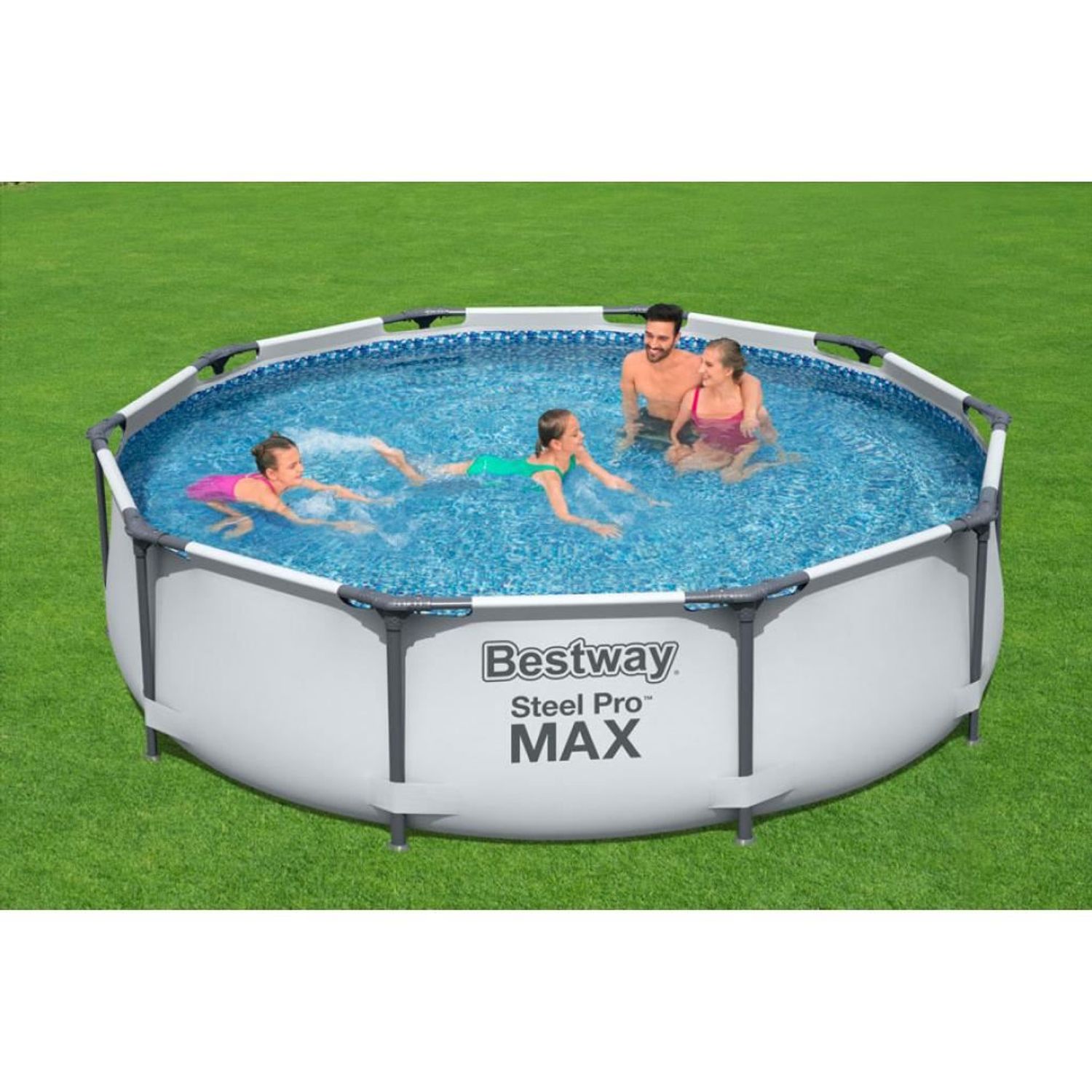 Piscina structura metalica, rotunda,cu filtru, 305x76 cm, BestwaySteel Pro Max fotografia produsului View 7 L