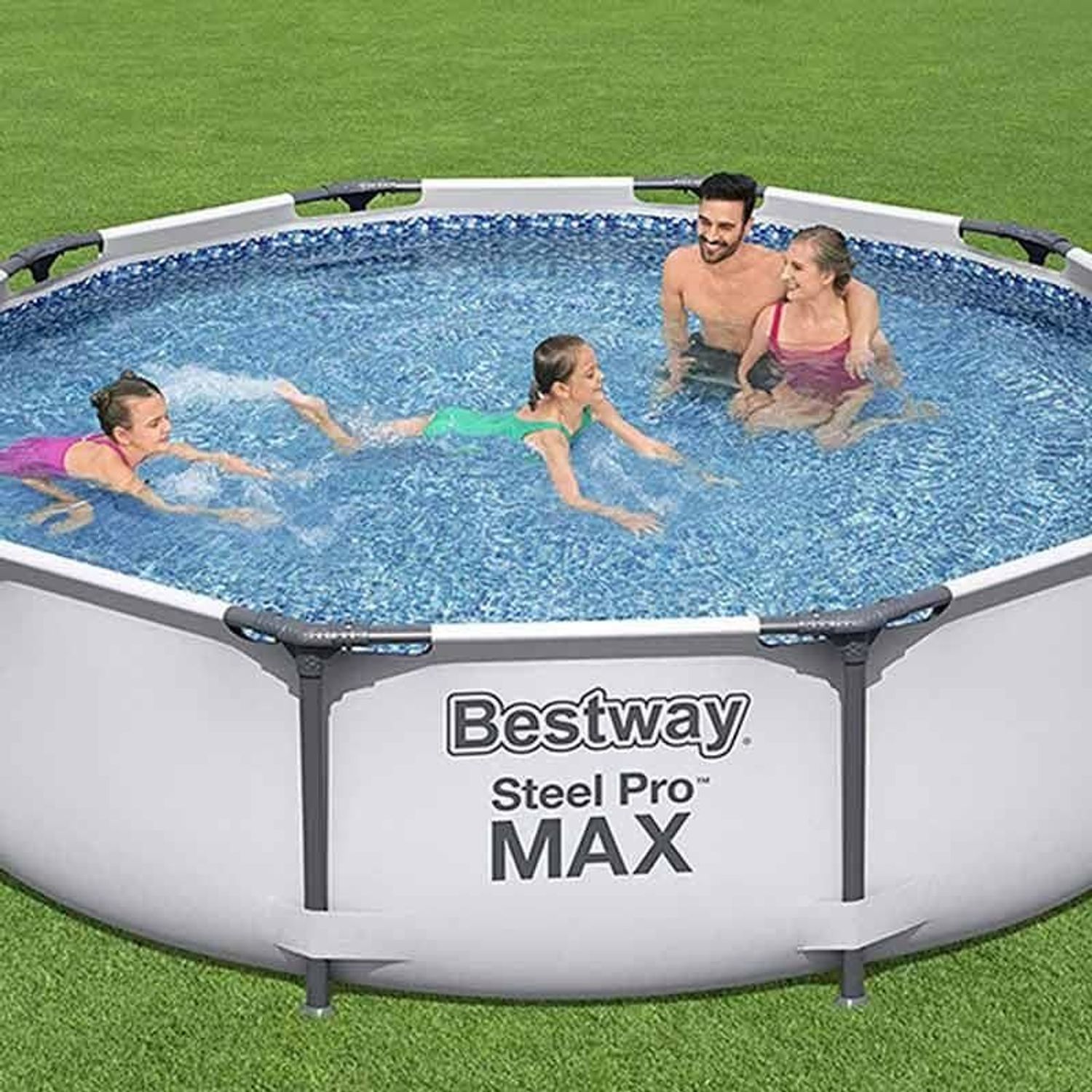 Piscina structura metalica, rotunda,cu filtru, 305x76 cm, BestwaySteel Pro Max fotografia produsului View 6 L
