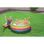 Piscina gonflabila pentru copii, rotunda, curcubeu, 157x46 cm, Bestway Rainbow fotografia produsului View 4 S