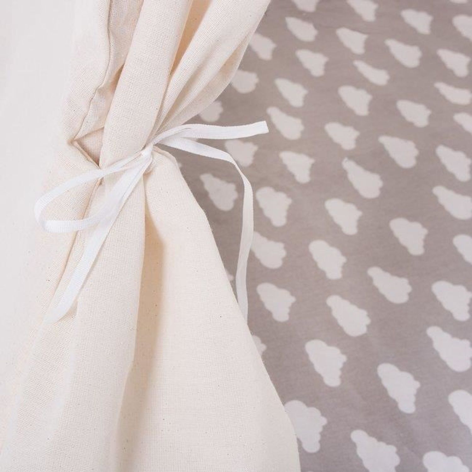 Cort de joaca pentru copii, stil indian, gri cu nori, 120x100x160 cm, Springos fotografia produsului View 6 L