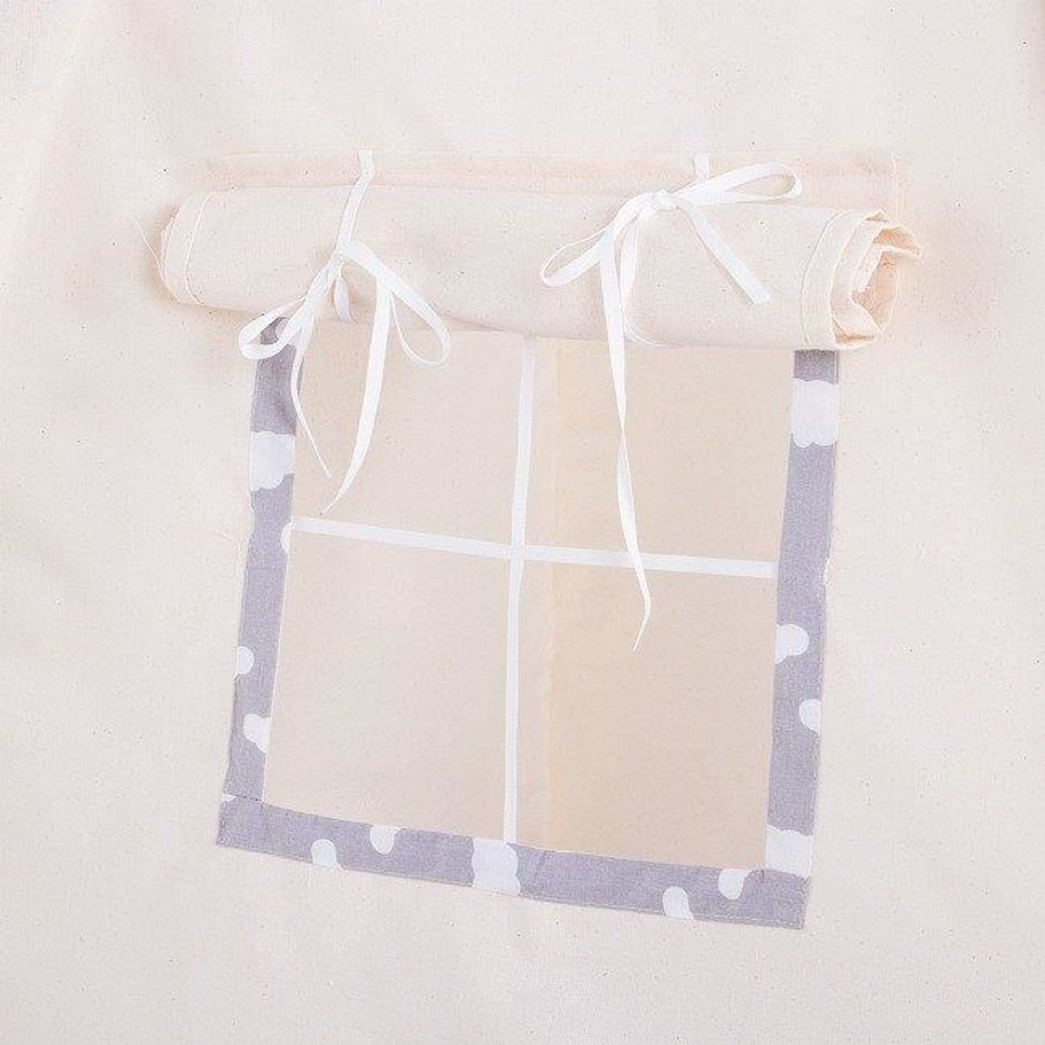 Cort de joaca pentru copii, stil indian, gri cu nori, 120x100x160 cm, Springos fotografia produsului View 5 L