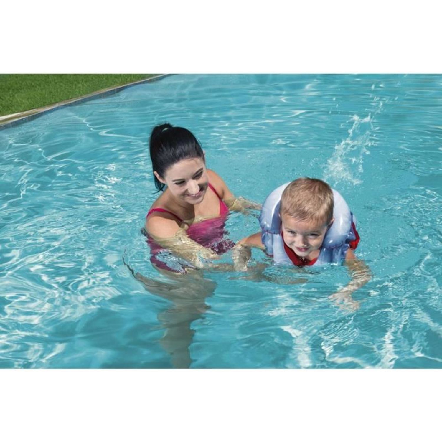 Vesta gonflabila pentru copii, model Spiderman, albastru, 51x46 cm, Bestway fotografia produsului View 3 L