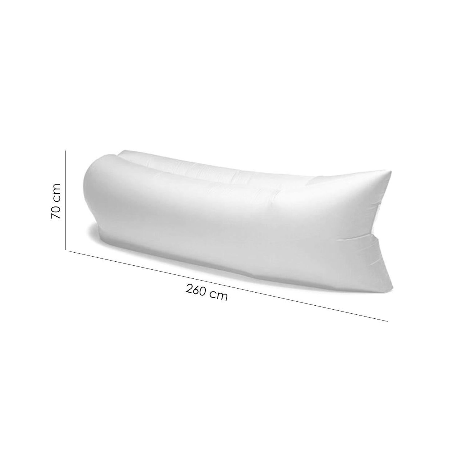 Canapea gonflabila, verde, 260x70 cm fotografia produsului View 7 L