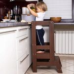 Inaltator multifunctional/ajutor de bucatarie pentru copii, ajustabil, lemn, maro, 39x52x90 cm, Springos fotografia produsului View 6 S