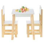 Set masa cu 2 scaune, pentru copii, lemn, MDF, alb, 60x40x46 cm, Daisy fotografia produsului View 5 S