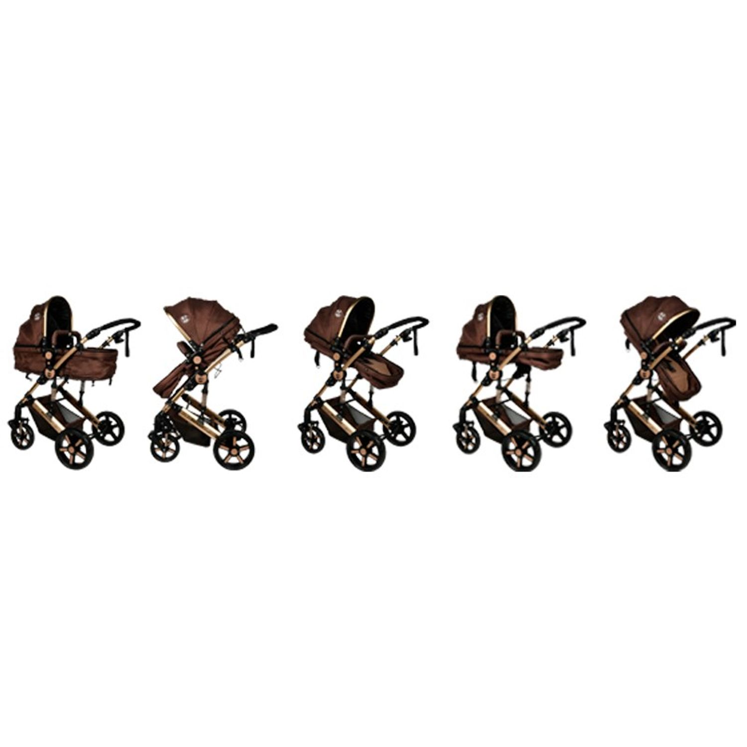 Carucior 2 in 1 reversibil X2 Chocolate Gold 0 36 luni BUF BOOF fotografia produsului View 2 L