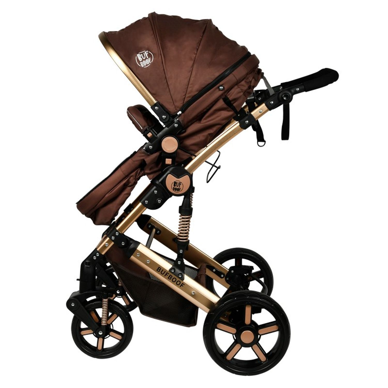 Carucior 2 in 1 reversibil X2 Chocolate Gold 0 36 luni BUF BOOF fotografia produsului