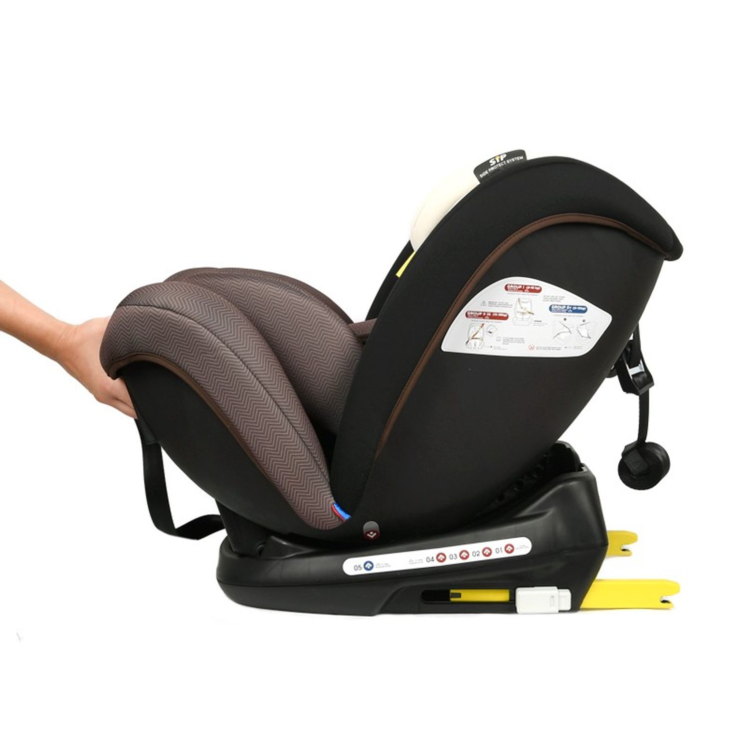 Scaun auto Mandara cu Isofix Crocodile Coffee fotografia produsului View 4 L