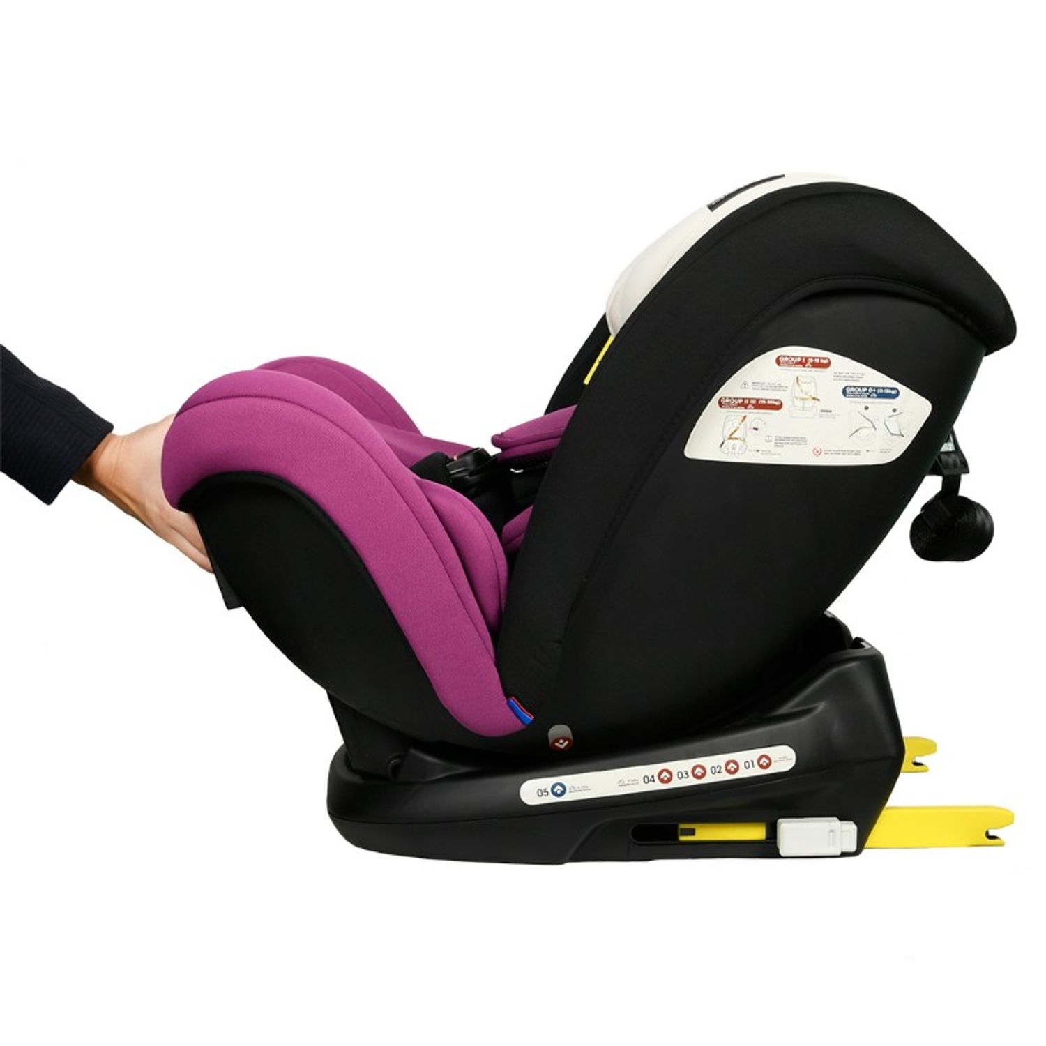 Scaun auto Mandara cu Isofix BUF BOOF Purple fotografia produsului View 8 L