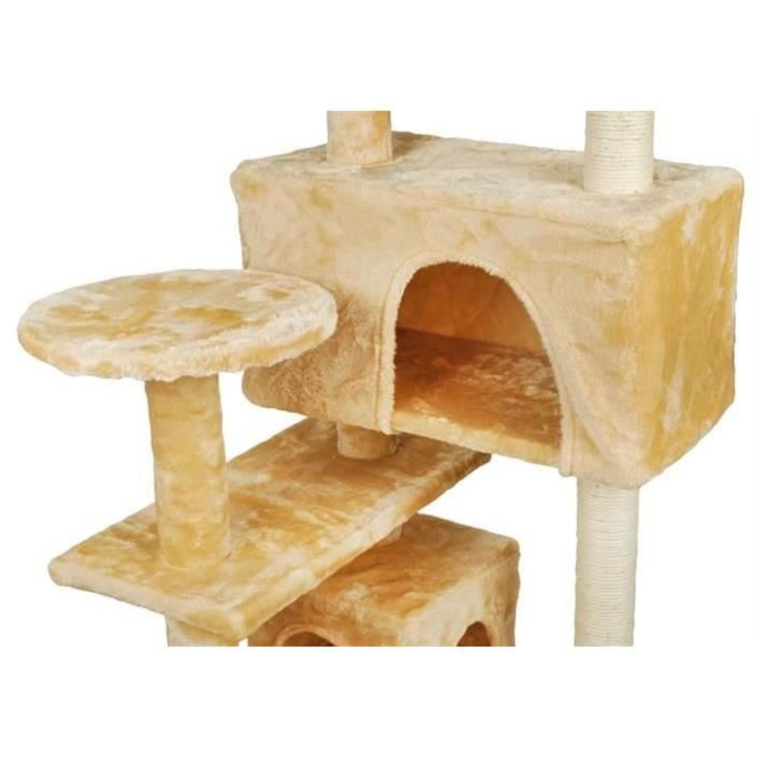 Ansamblu de joaca pentru pisici, cu scara si platforme, bej, 127 cm, Malatec fotografia produsului View 4 L
