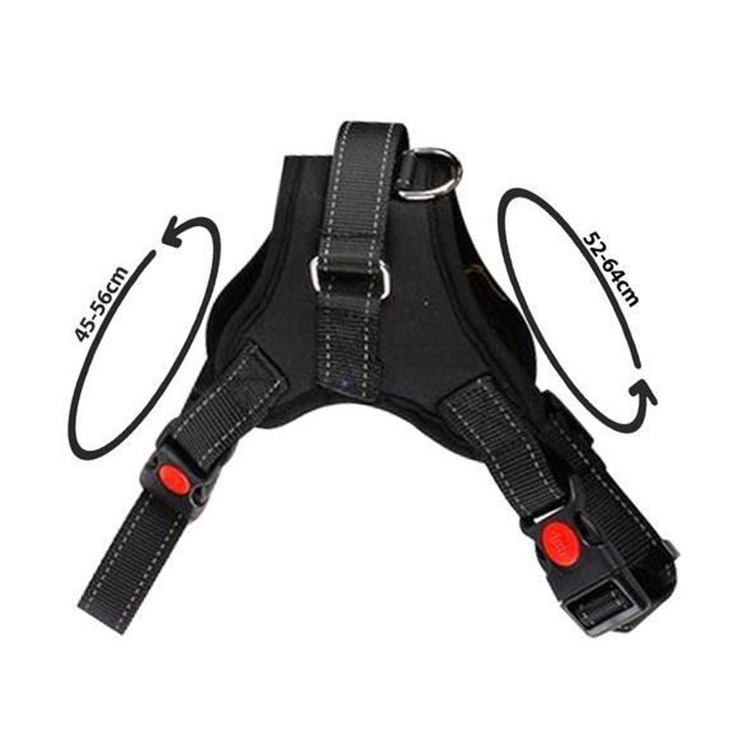 Ham pentru caine, ajustabil, PP si bumbac, negru, marimea M, max 30 kg fotografia produsului View 5 L