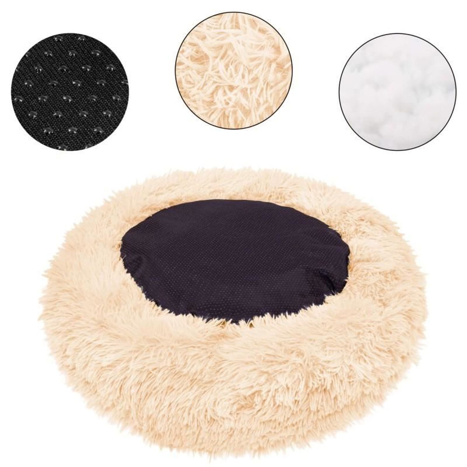 Culcus moale, pentru caine/pisica, crem, 80 cm fotografia produsului View 6 L