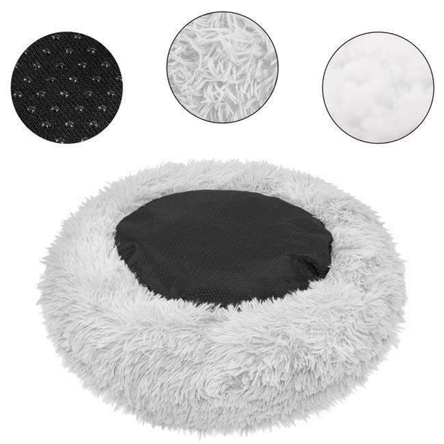 Culcus moale, pentru caine/pisica, gri, 70 cm fotografia produsului View 4 L