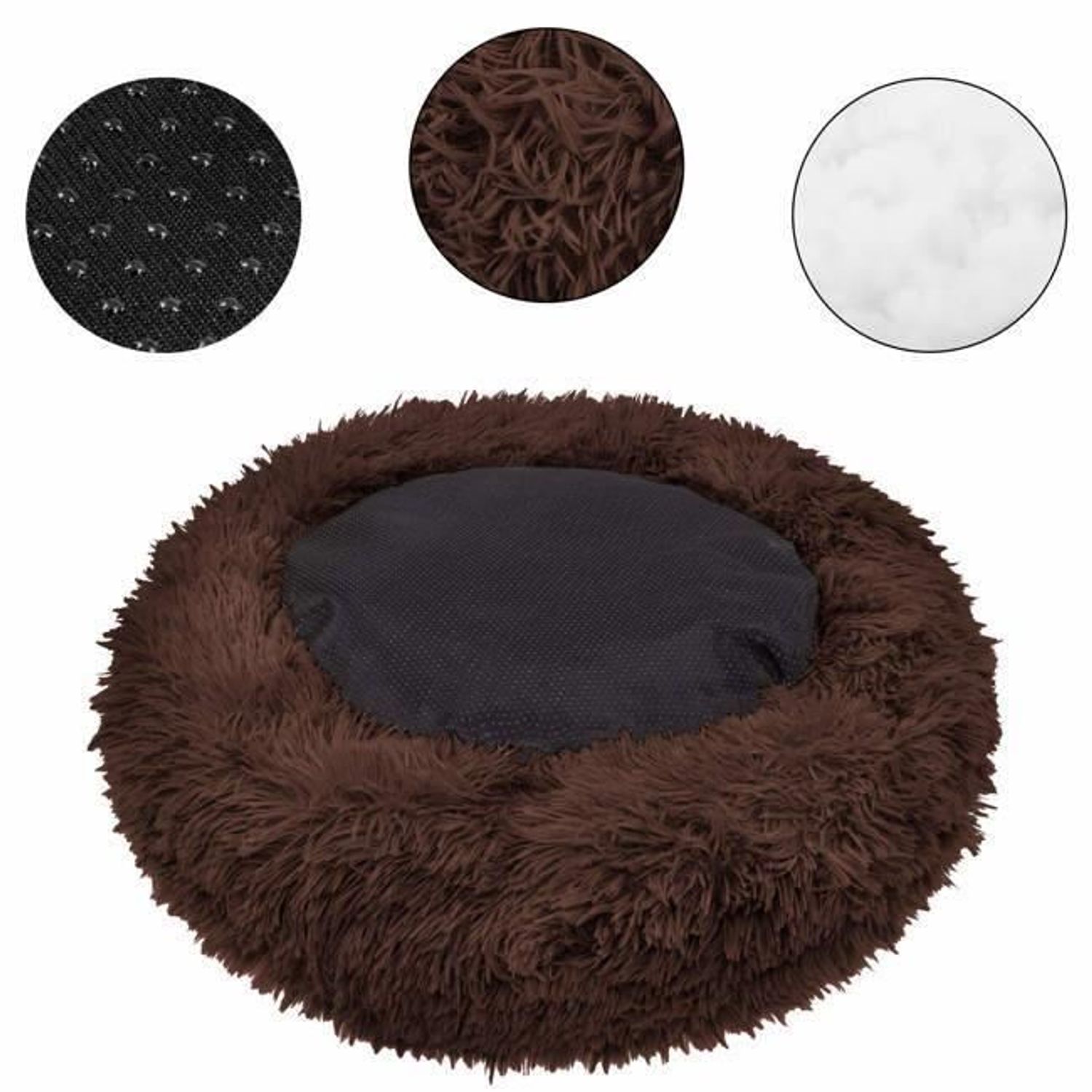 Culcus moale pentru caine/pisica, maro, 70 cm fotografia produsului View 5 L