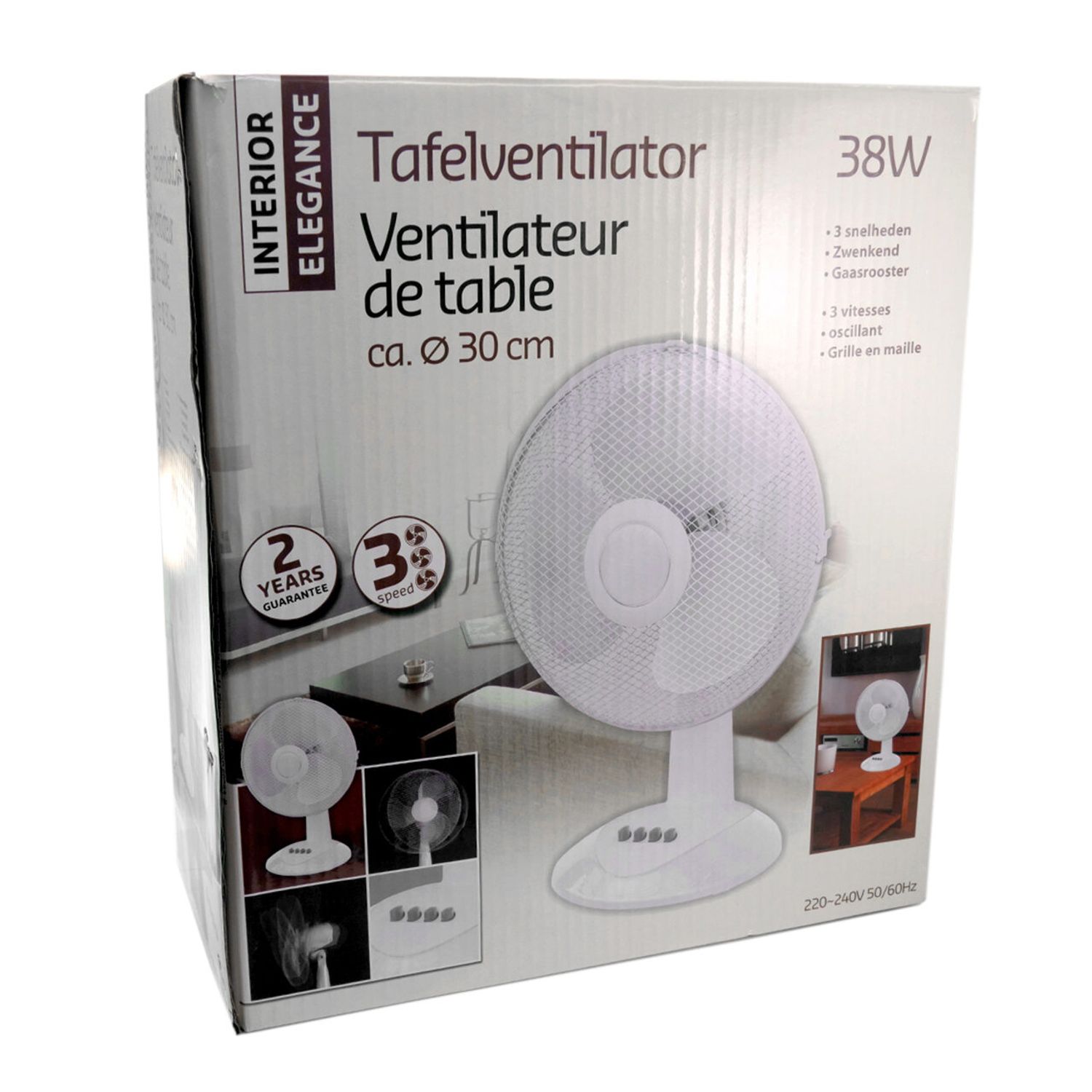 Ventilator de birou, 38 W, 30 cm fotografia produsului View 3 L