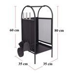 Suport lemne semineu cu accesorii,60x35x35 cm fotografia produsului View 3 S