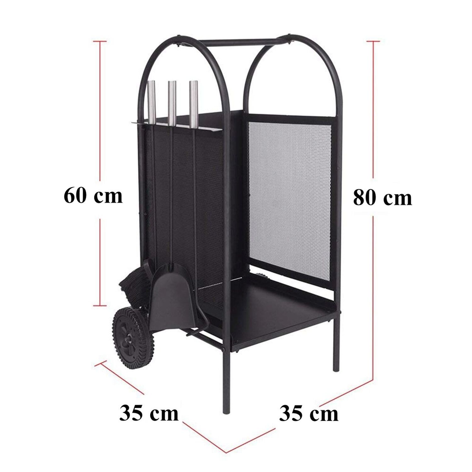 Suport lemne semineu cu accesorii,60x35x35 cm fotografia produsului View 3 L