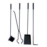 Set accesorii semineu, suport cu 4 piese, 81 cm fotografia produsului View 2 S