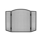 Panou protectie semineu, otel, negru, 118x76 cm fotografia produsului