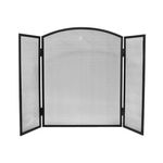 Panou protectie semineu, otel, negru, 118x76 cm fotografia produsului View 2 S